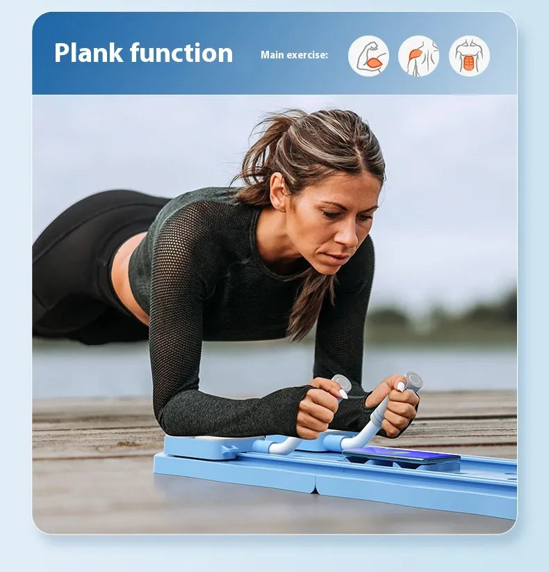 Multifunctional Fitness Board - Core, Arms, Chest & Back Home Workout Board with Automatic Rebound