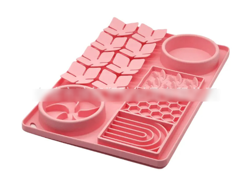 4-in-1 Pet Slow Feeder Bowl Mat with Cup - Anti-Bloat Foraging Mat for Dogs and Cats
