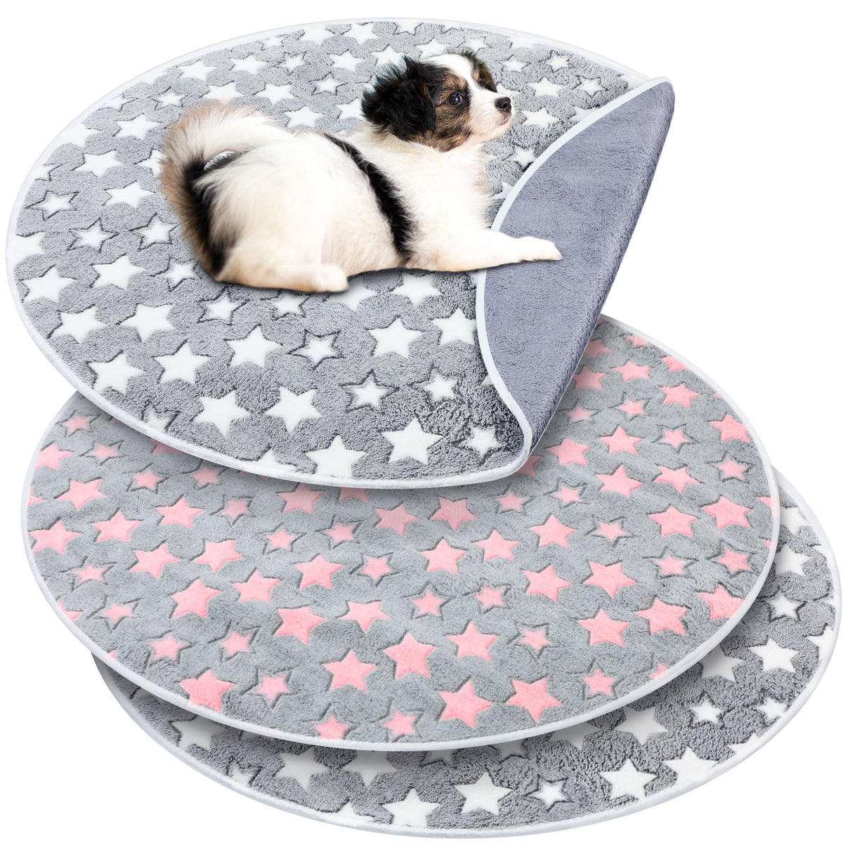 Clysee 2-Pack 36" Round Washable Pee Pads – Waterproof & Reusable Dog Training Pads