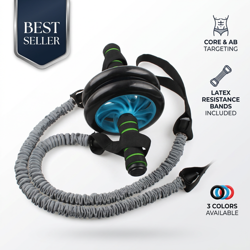 Ab Roller Resistance Bands - Styled Product Image