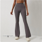 High Waisted Fitness Pants - Nylon Spandex Hip-Lifting Wide-Leg Workout Pants | S–XL