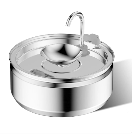 SteelFlow Stainless Steel Pet Water Dispenser – Hygienic Continuous Flow for Cats & Dogs