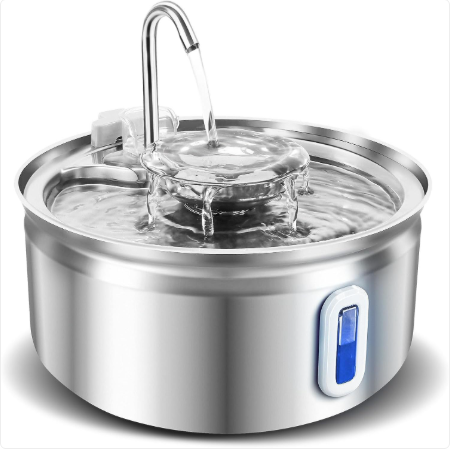 SteelFlow Stainless Steel Pet Water Dispenser – Hygienic Continuous Flow for Cats & Dogs